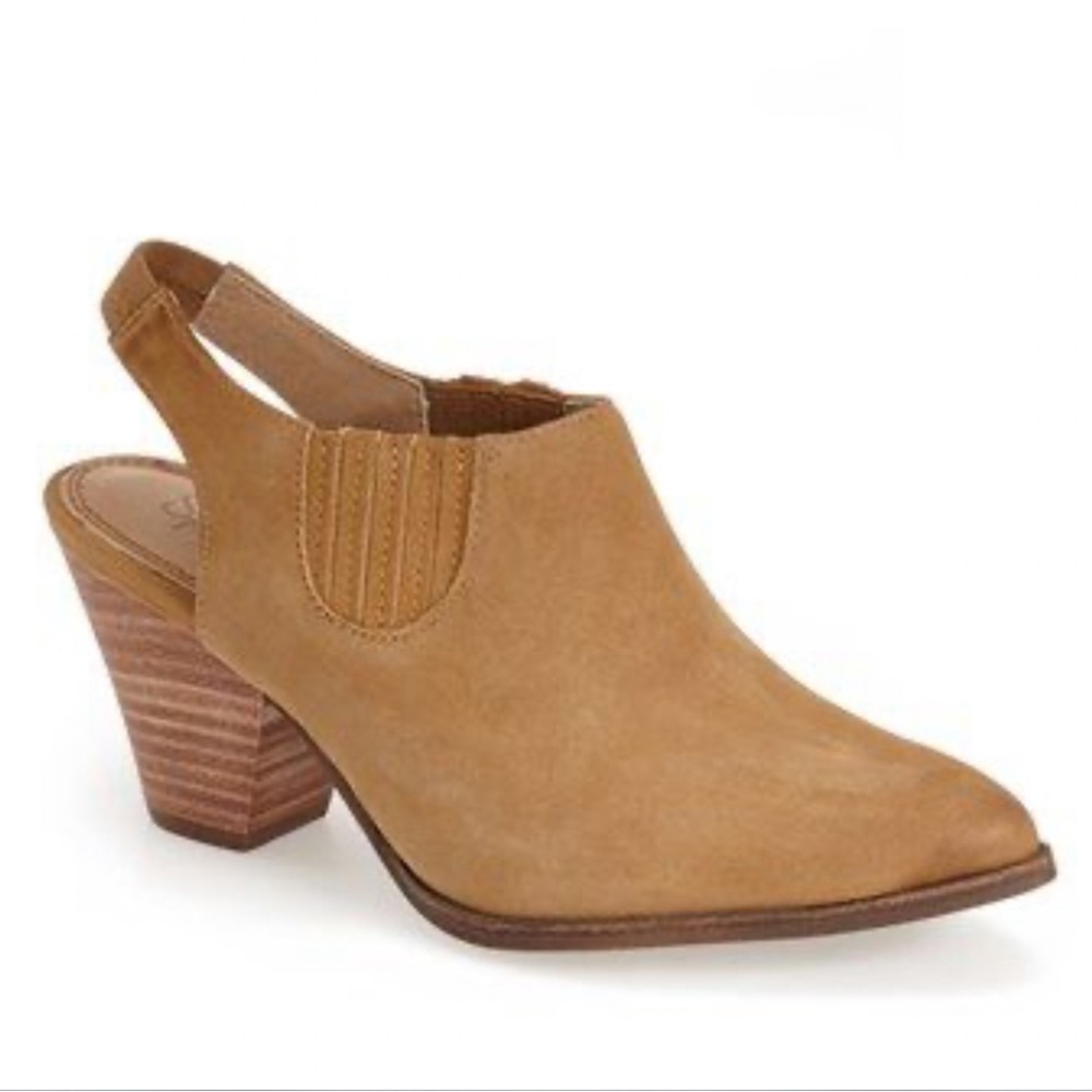 Splendid Averie tan leather slingback booties, women’s size 7.5